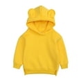 thumbnail image 1 of XXWXYD Baby Unisex Cotton Solid Hoodies Toddler Sweatshirt Kids Cute Ear Hoody Pullover Fall Winter Clothes Cozy Fle𝖾ce 𝖲herpa Lined, 1 of 4
