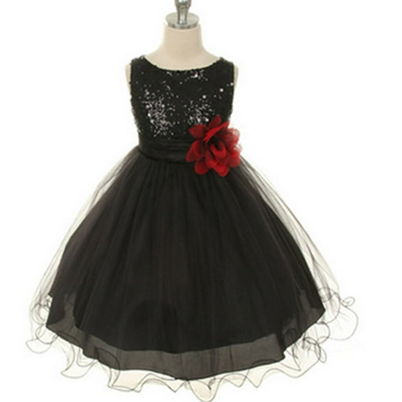 XXWXYD Beautiful Princess Flower Girls Sequin Embelished Tulle Sleeveless Tutu Dress Perfect for Birthday Parties Pageants Evening Formal Events Gown for Girls with Elegant Design