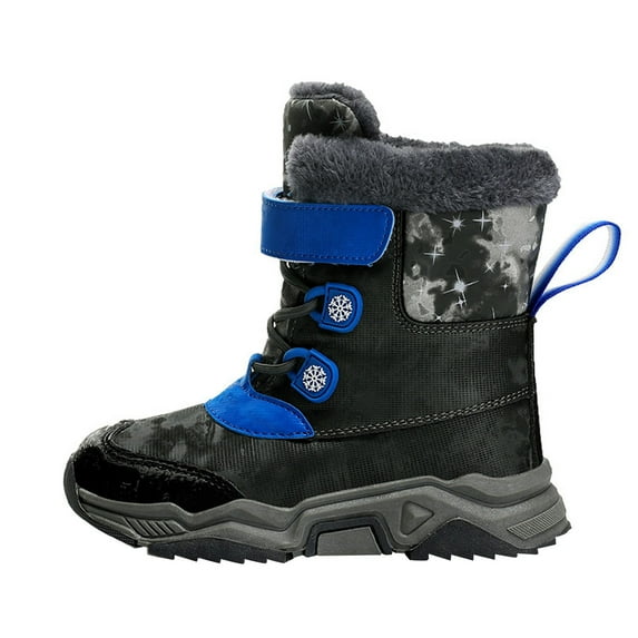 XXWXYD Boots for Baby Boy Fashion Big Kids Winter Water Proof Flat Keep Warm Snow Boots Comfortable Mid Boots Shoes Lightweight Breathable Sport Athletic(10-10.5 Years,Grey)