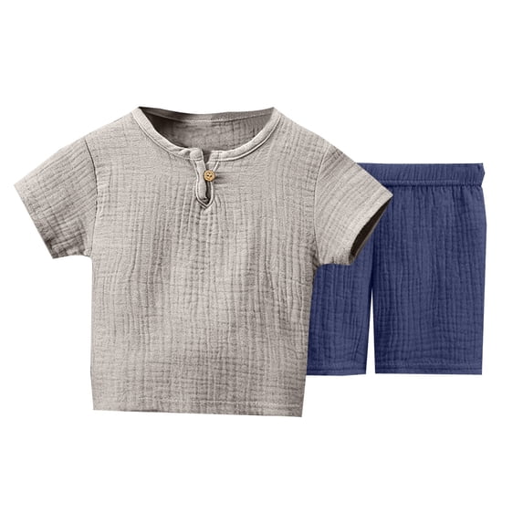 XXWXYD Boys Elastic Waist Shorts Funny Letter Set Textured Button Down Shirts 2-Piece Linen Summer Outfits Play Clothes Comfortable Casual Quick-Dry Outdoor