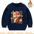 thumbnail image 1 of XXWXYD Boys Girls 2025 Chinese New Year 𝖲nake Sweatshirt, Winter Pullover Hoodie Round Neck Cozy Celebration Kids Outfit, 1 of 4
