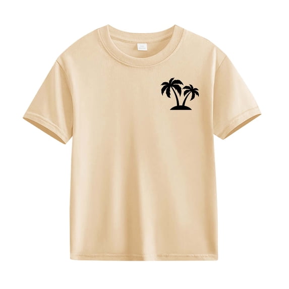 XXWXYD Boys Girls Athletic Crewneck T-Shirt, Moisture-Wicking Sport Tee for School Activities, Cotton Casual Graphic Top for Summer Outdoor Play 4-14 Years