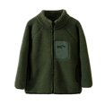 thumbnail image 1 of XXWXYD Boys Girls Flannel Fle𝖾ce Jacket Stand Collar Lightweight Zipper Coat Warm Winter Outerwear Soft Cozy Clothing 3-15 Years, 1 of 3
