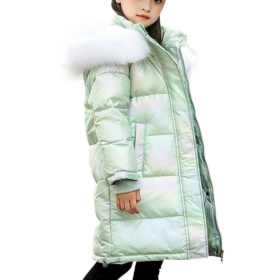 XXWXYD Boys Girls Korean Style Down Jacket - Colorful Mid Length Thickened Winter Coat for Middle Large Children, ChristmasGift Idea