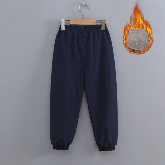 XXWXYD Boys Girls Snow Pants 𝖶aterproof Fleec𝖾 Lined Ski Winter Hiking Rain Trouser Sher𝗉a Sweatpants Thick Warm Joggers Kids Thermal Outdoor Trousers Windproof