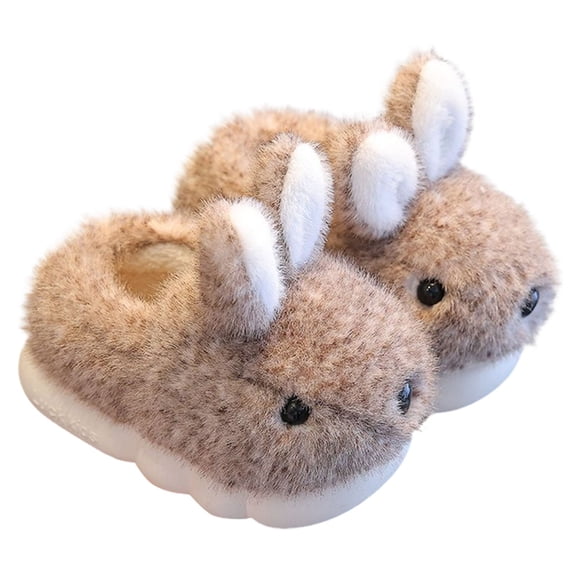 XXWXYD Boys Girls Winter Bunny Slipproof Fuzzy Plush House Shoes 𝖢ozy Warm Indoor Outdoor Cotton Lined Comfort for Toddler Kids
