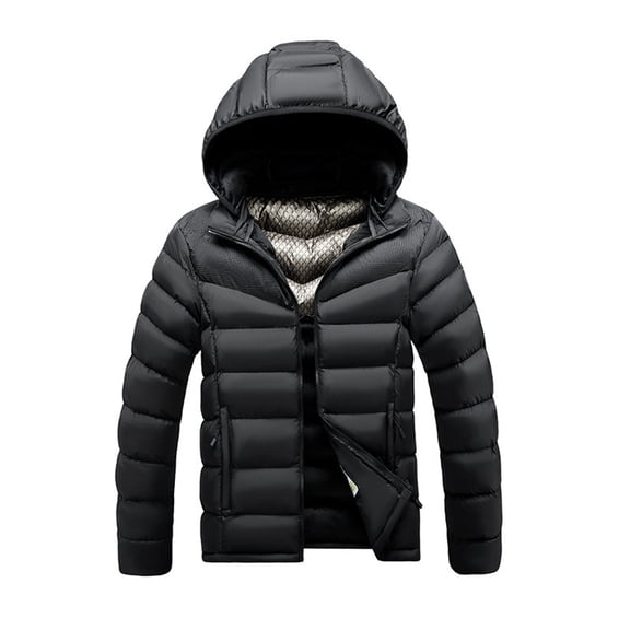 XXWXYD Boys Girls 𝖶aterproof Lightweight Hooded Puffer Jacket Winter Warm Windproof Zipper Quilted Coat Kids Outerwear Padded Down Coat Thermal Coat