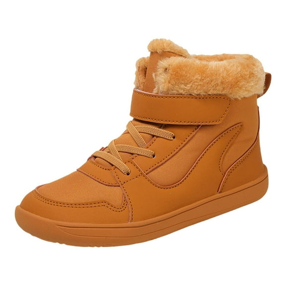 XXWXYD Boys' Snow Boots Girls Boys Children's Casual Shoes Mesh Soft Sole Breathable Sports Short Boots for Fashion Classic Comfortable Shoe(5-5.5 Years,Khaki)