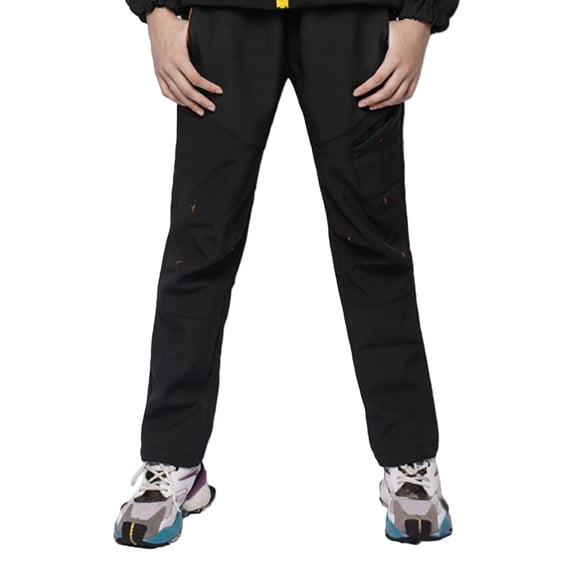 XXWXYD Boys Snow Ski Pants 𝖶aterproof Fleec𝖾 Lined Winter Hiking Snowboard Insulated Warm Zipper Pockets Thermal Windproof Cold Weather Outdoor Sports Trousers Joggers Recreation