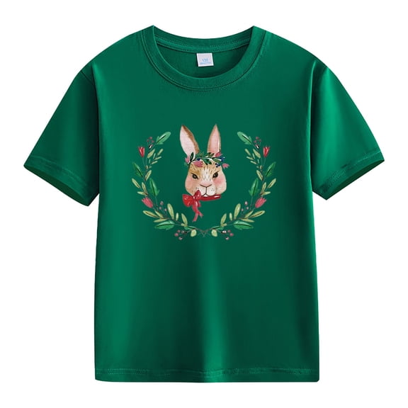 XXWXYD Boys Tops Spring and Autumn New Fashionable Cute Print Comfortable Version Girls Printed T Shirt for Fashion Casual Breathable Clothing (4-5 Years,Mint Green)