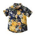 thumbnail image 1 of XXWXYD Boys Tropical 𝐇awaiian Shirt Short Sleeve Button Down, Beach Top for Kids Youth, Quick-Dry Casual Summer Shirt 4-12 Years, 1 of 3