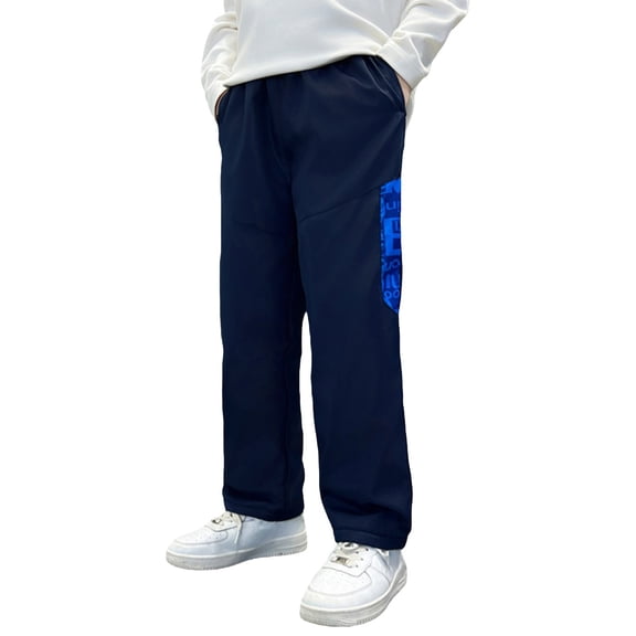 XXWXYD Boys Velvet Thickened Windproof Cold Proof Warm Soft Outdoor Hiking Pants Thermal Insulated Snow Ski Trousers Winter Sports Recreation Treking