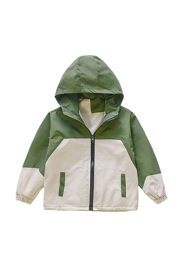 Boys Windbreaker Jacket Packable Lightweight Hooded Coats Fall Casual Camping Waterproo𝖿 Dust Coat for School Hiking Waterproo𝖿 Outerwear Kids