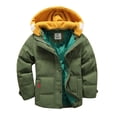 thumbnail image 1 of XXWXYD Boys Winter Puffer Jacket, Windproof Zip-Up Hooded Coat for Snow Play & School Toddler Boys Girls Winter Warm Long Sleeve Jacket Outerwear Coats Removable Hooded Outwear Age 4-9 Years, 1 of 3