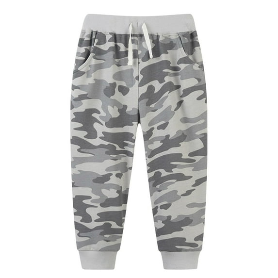 XXWXYD Camo Print Cargo Pants for Kids - Stretch Sports Trousers with Utility Pockets Adjustable Waist Outdoor Adventure Play Clothes