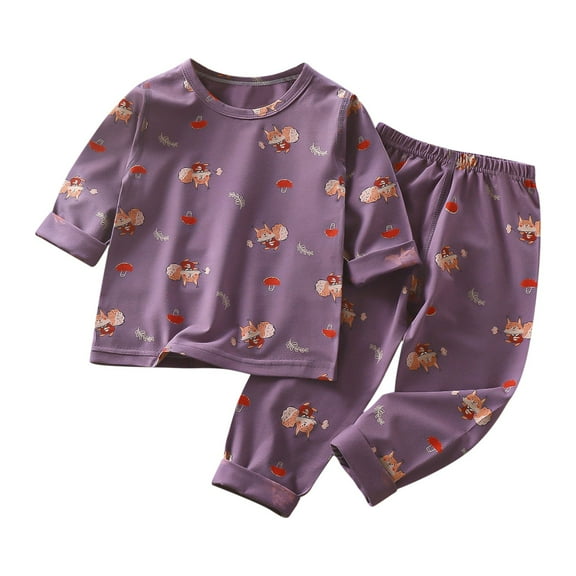 XXWXYD Children Boys Girls Pure Cotton Pajamas Set Two Piece Thin Breathable Sleepwear Home Clothes Casual Comfort Outfit for Spring Summer Cool Wear