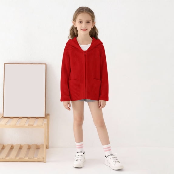 XXWXYD Children Toddler Autumn Fall Outerwear Zipper Hooded Sweatshirt Jacket Lightweight Windproof Coat Sweater Hoodie Fleec𝖾 Layer