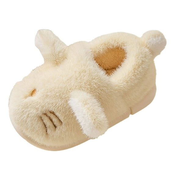 XXWXYD Children’s Cotton Plush Slippers Winter Warm Indoor House Shoes Lightweight Non-Slip Sole Cute 𝖢ozy Home Footwear for Girls Boys