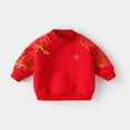 thumbnail image 1 of XXWXYD Chinese New Year Outfit Toddler Baby Girls Boys - Tang Suit Long Sleeve Pullover Top Sweatshirt Festive Holiday Celebration Warm Comfortable, 1 of 7