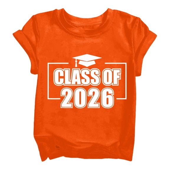 XXWXYD Class of 2026 Senior 2026 Soccer High School Graduation T-Shirt Teen Girls Loose Fit Graphic T-Shirt Back-To-School