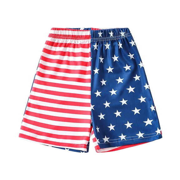 XXWXYD Clearence Boys Star Stripe Printed Shorts Summer Elastic Waist Casual Athletic Playwear Shorts Outdoor Sports Pants with Adjustable Drawstring