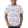 thumbnail image 1 of XXWXYD Clearence Easter Egg Hunt Kids T-Shirt | Floral Bunny Design with Colorful Eggs | Ultra Soft Girls Tee | Spring Festival Comfort Wear Ages 3-14 Years (4-5 Years,Purple), 1 of 1