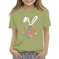 thumbnail image 1 of XXWXYD Clearence Easter Egg Hunt Tshirt for Girls - Adorable Bunny & Floral Design Kids Top, Breathable Cotton Spring Shirt for Easter Party, School & Family Photos (3-4 Years,AG), 1 of 1