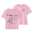 thumbnail image 1 of XXWXYD Clearence Family Matching Cotton T-Shirt Set - Father & Child Short Sleeve Crewneck Tee with Heartwarming Pattern Toddler Boys Girls Soft Everyday Basics Playground Outfits, 1 of 8