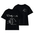 thumbnail image 1 of XXWXYD Clearence Family Matching Cotton T-Shirt Set - Father & Child Short Sleeve Crewneck Tee with Heartwarming Pattern Toddler Boys Girls Soft Everyday Basics Playground Outfits, 1 of 8