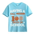 thumbnail image 1 of XXWXYD Clearence Girls And Boys Student Milestone Commemorative Tee - 100 Days of Celebration Shirt for Elementary School Kids (6-7 Years,Sky Blue), 1 of 1