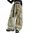 thumbnail image 1 of XXWXYD Clearence Girls Baggy Overalls 90s Grunge Style Wide Leg Jumpsuits Soft Denim Play Clothes Big Kids Age 10-14 Back-to-School Fashion with Cargo Pockets, 1 of 6