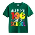 thumbnail image 1 of XXWXYD Clearence Girls And Boys Educational Milestone Youth Tee T-Shirt - Fun 100th Day Celebration Shirt with Numerals for Boys & Girls (6-7 Years,Green), 1 of 1