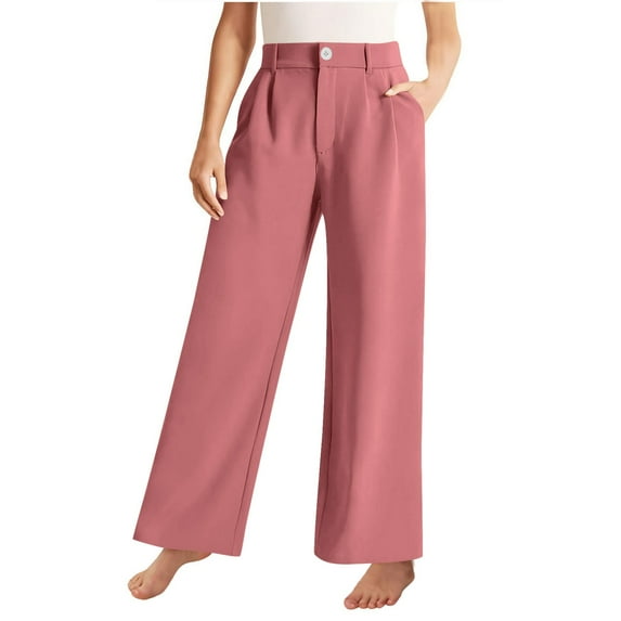 XXWXYD Clearence Girls Business Casual Trousers Pockets Wide Leg Pants 5-14Y Office-School Ready Stretch Waist Comfortable Formal-Casual Transition
