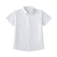 thumbnail image 1 of XXWXYD Clearence Girls School Uniform Blouse Short Sleeve Button Front Shirt for Classroom & Formal Events Ages 3-18 Years, 1 of 3