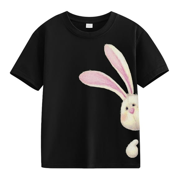 XXWXYD Clearence Girls Spring & Fall Printed T-Shirt Stretchy Cotton Casual Top with Trendy Cute Animal Patterns for Daily Outfit Crewneck Short-Sleeve Shirts For Girls