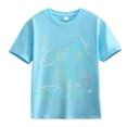thumbnail image 1 of XXWXYD Clearence Kids’ Girls And Boys T-Shirt Academic Achievement Top - Cheerful 100th Day School Shirt with Playful Number Design (3-4 Years,Sky Blue), 1 of 1