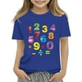 thumbnail image 1 of XXWXYD Clearence Kids Girls And Boys Youth Tee T Shirt - Interactive Math Day 2025 Celebration Shirt with Educational Number Designs (2-3 Years,Dark Blue), 1 of 1