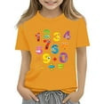 thumbnail image 1 of XXWXYD Clearence Kids Girls And Boys Youth Tee T Shirt - Interactive Math Day 2025 Celebration Shirt with Educational Number Designs (3-4 Years,Yellow), 1 of 1