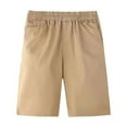 thumbnail image 1 of XXWXYD Clearence School Uniform Shorts for Boys Stretch Cotton Elastic Waist Adjustable Belt Loops Durable Twill Casual Pants Middle School Pupils Everyday Learning Wear, 1 of 4