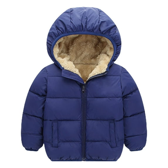 XXWXYD Down-Alternative Padded Jacket for Toddlers, Hooded Long Sleeve Water-Resistant Outerwear Girls Boys 2-7 Years