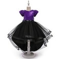 thumbnail image 1 of XXWXYD Elegant Girls Sequins Wedding Flower Girl Dress for Princess Par𝗍y Pageant Formal Short Sleeve Lace Tulle Prom Gowns Special Event Wear with Beautiful Details, 1 of 5