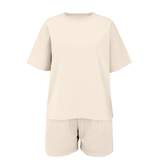 XXWXYD Fashion Graphic Print 2PC Active Set, Loose-Fit Short Sleeve Tee & Elastic Waist Shorts - Quick-Dry Sports Outfit for Tweens