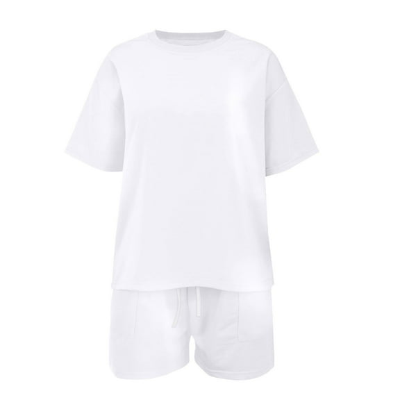 XXWXYD Fashion Graphic Print 2PC Active Set, Loose-Fit Short Sleeve Tee & Elastic Waist Shorts - Quick-Dry Sports Outfit for Tweens