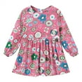 thumbnail image 1 of XXWXYD Festive Floral Print Square Neck Dress - Flyaway Sleeve Design with Elastic Cuffs for Garden Parties & Photo, 1 of 4