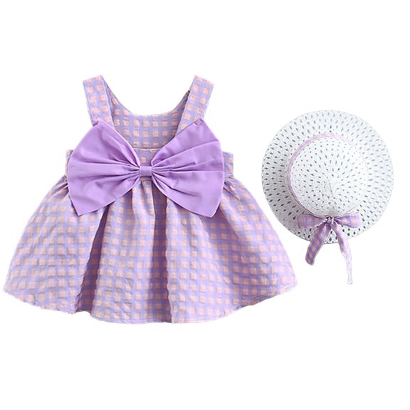 XXWXYD Floral Dress Set with Bowknot & Hat, Princess Suspender Outfit for Toddlers, Matching Dress & Skirt Combo, Spring Photo Shoot Essential Ensemble