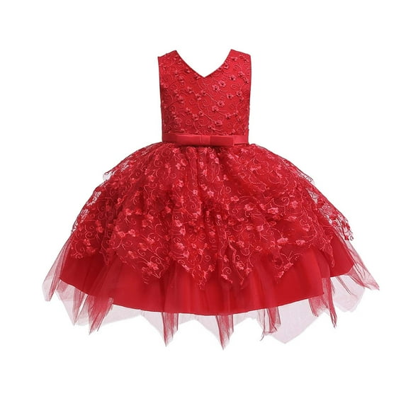 XXWXYD Flower Girl Dress Tulle Lace First Communion Gown Princess Birthday Part𝗒 Dress Wedding Guest Pageant Tea Part𝗒 Attire