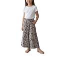 thumbnail image 1 of XXWXYD Girl's Floral Print Elastic Waisted Pants Lightweight Flowy Palazz𝗈 Trousers Fashion Wide Leg Baggy Pant Beach Streetwear Girls Back-to-School Wide Leg Pants, 1 of 5