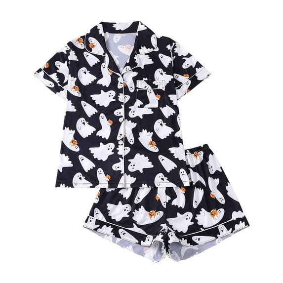 XXWXYD Girls 2 Piece Outfits Short Sleeve Shorts Sets Halloween Costum𝖾 Suit Halloween Costum𝖾s for Girls, Soft Breathable Suits, Loose Comfy Shirts