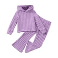 thumbnail image 1 of XXWXYD Girls 2 Piece 𝖳racksuit Long Sleeve Hooded Sweatshirt Flared Bell Bottom Pants Set Fall Winter Casual Outfits Kids Clothing Sportswear Hoodie Jogger Sweatpants Two Piece Outfit, 1 of 4