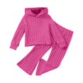thumbnail image 1 of XXWXYD Girls 2 Piece 𝖳racksuit Long Sleeve Hooded Sweatshirt Flared Bell Bottom Pants Set Fall Winter Casual Outfits Kids Clothing Sportswear Hoodie Jogger Sweatpants Two Piece Outfit, 1 of 4